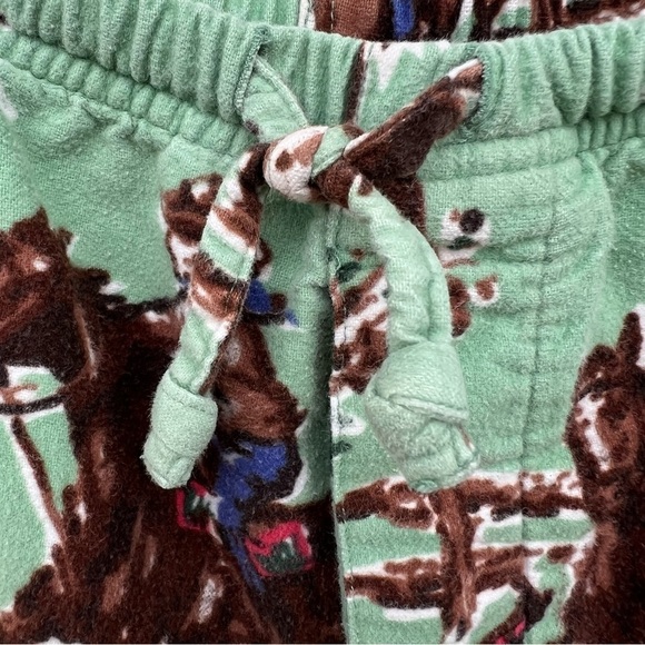 Nick & Nora Kurt Cobain Round Up Mint Green Cowboy Flannel Pajama Pants Medium - Picture 6 of 12